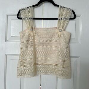 Trendy crochet top gently worn like new